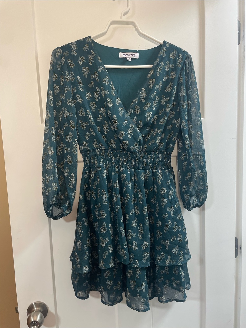 Mimi Chica Green Floral Dress